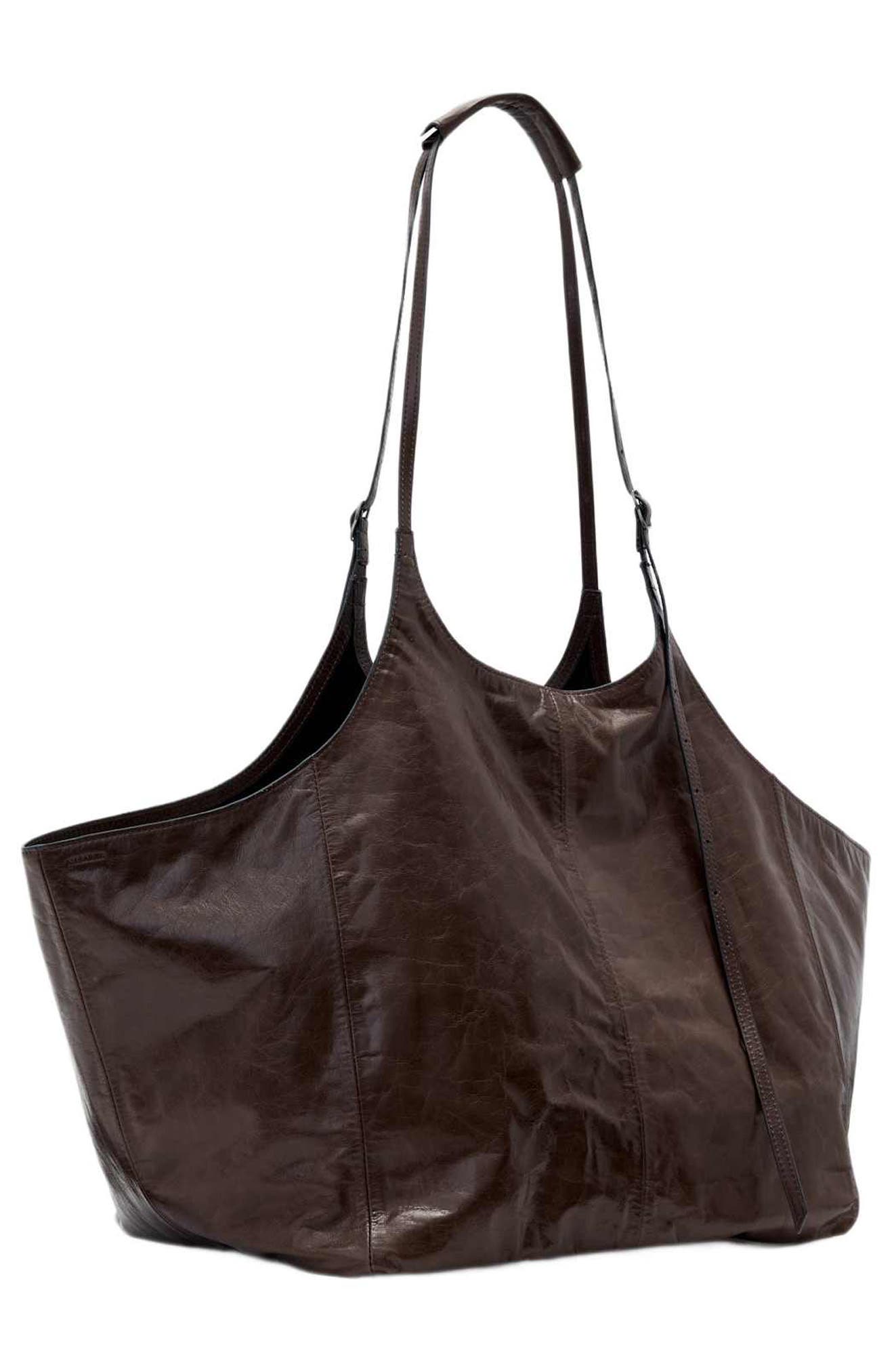 Siloh East/West Leather Tote, Alternate, color, DARK CHERRY RED