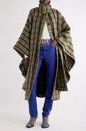Chloé Brushed Wool Blend Check Coat