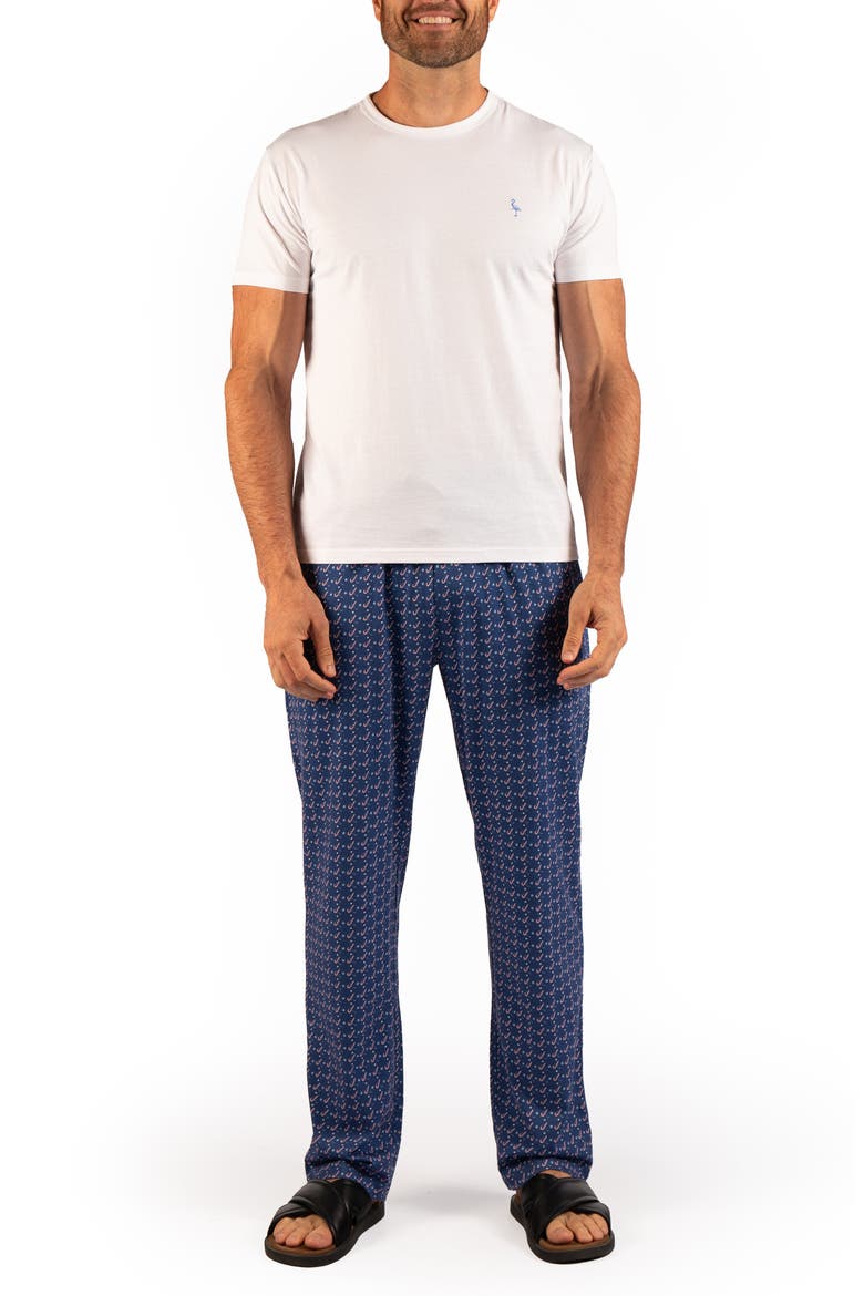 Golf Clubs and Candy Canes 2-Piece Pajama Set, Main, color, DENIM
