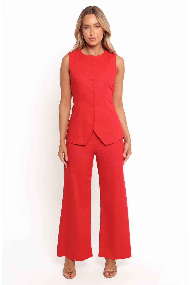 Amia Sleeveless Vest, Alternate, color, RED