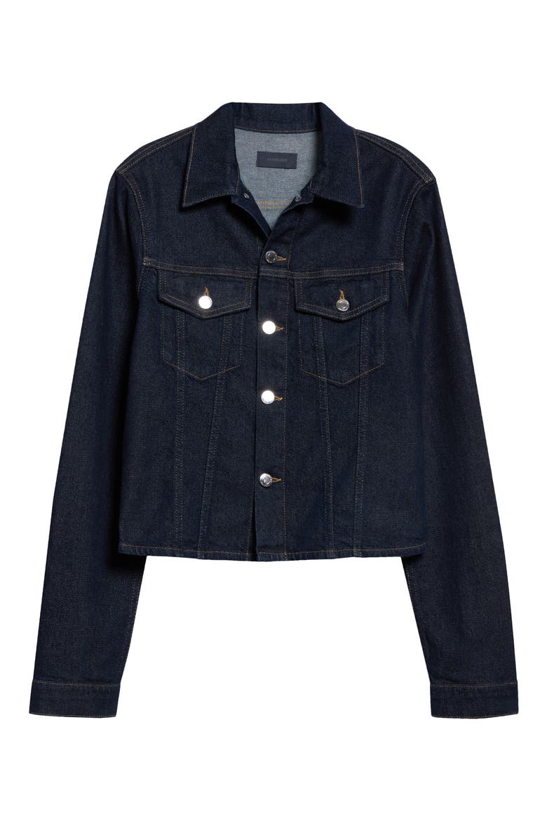 Cherry Cropped Denim Jacket, Main, color, NORMAL WASH