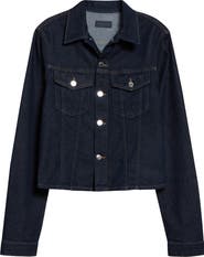 Haikure Cherry Cropped Denim Jacket