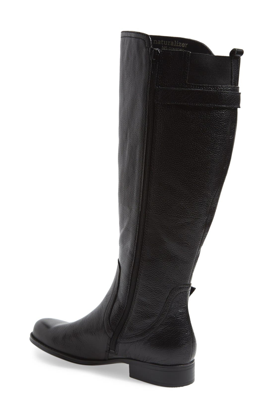 'Johanna' Knee High Boot, Alternate, color, BLACK WIDE CALF