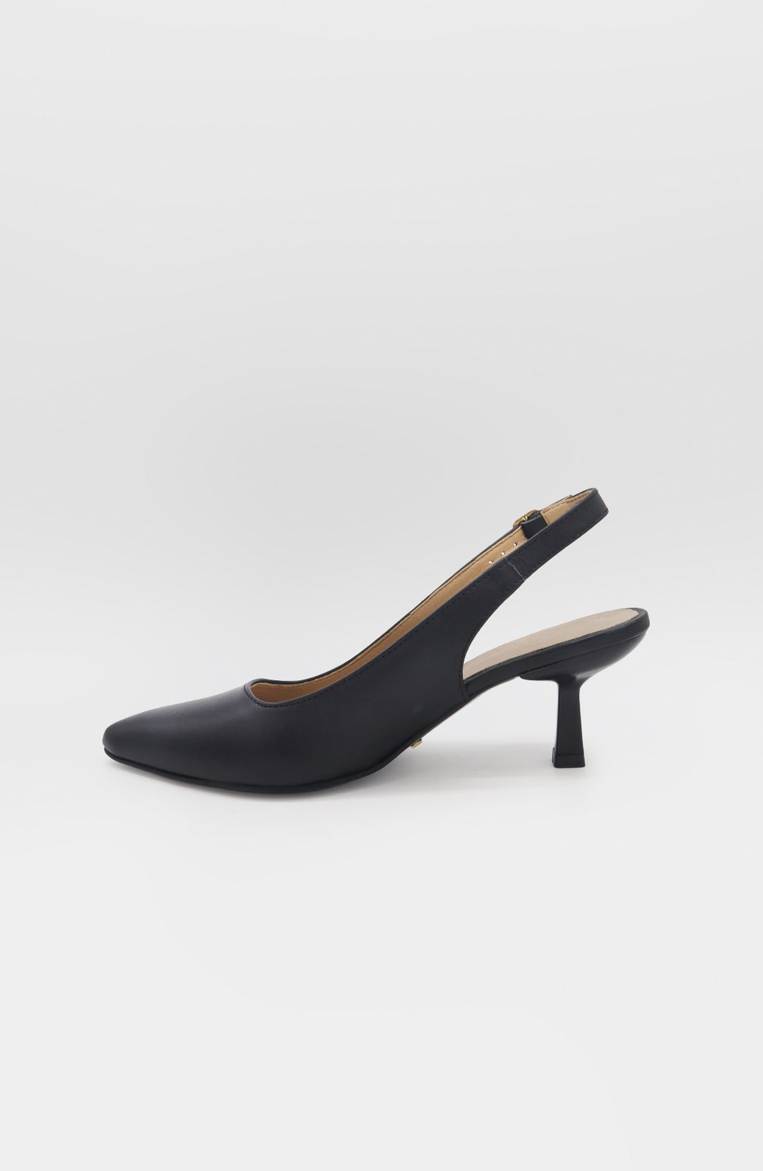 STIVALI NEW YORK Lusso Leather Slingback Kitten Heel, Alternate, color, Black