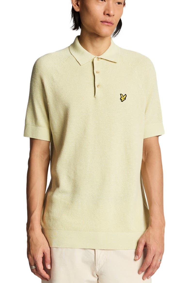 Linen Blend Knitted Polo, Alternate, color, Luna