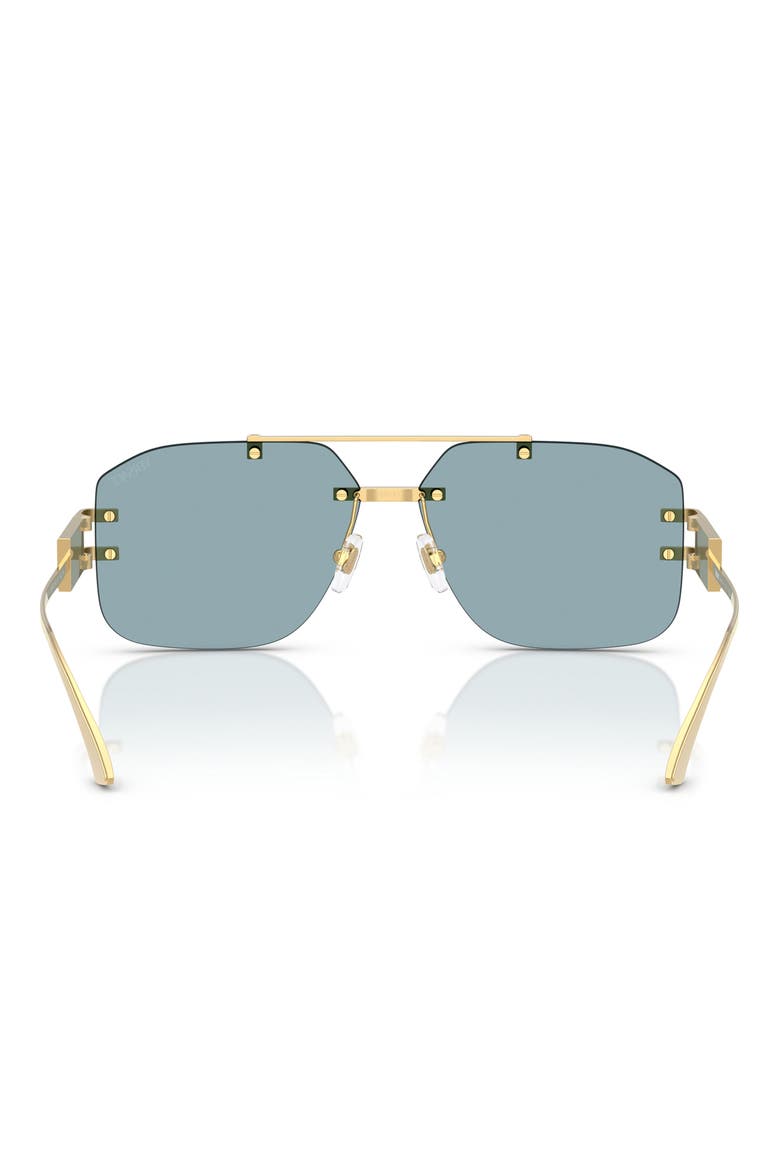 60mm Rectangular Sunglasses, Alternate, color, GOLD