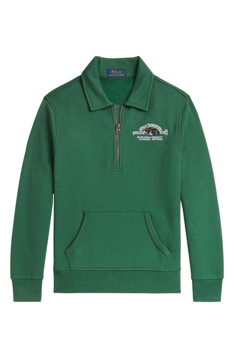 Kids' Graphic Quarter Zip Pullover