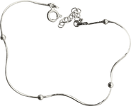 Spero London Italian Bead Chain Sterling Silver Satellite Bracelet