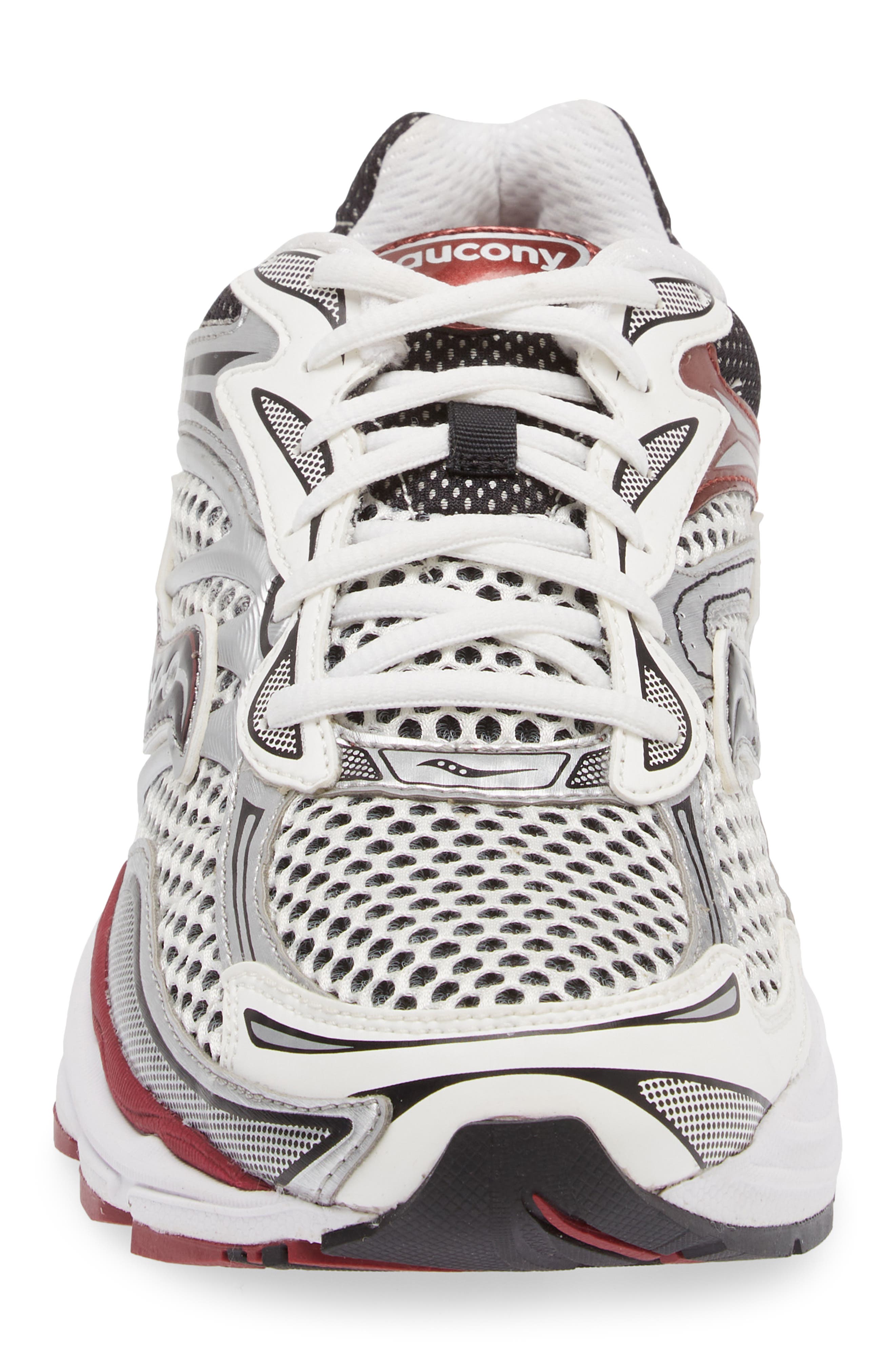 Saucony ProGrid Omni 9 Sneaker, Alternate, color, Silver/Red