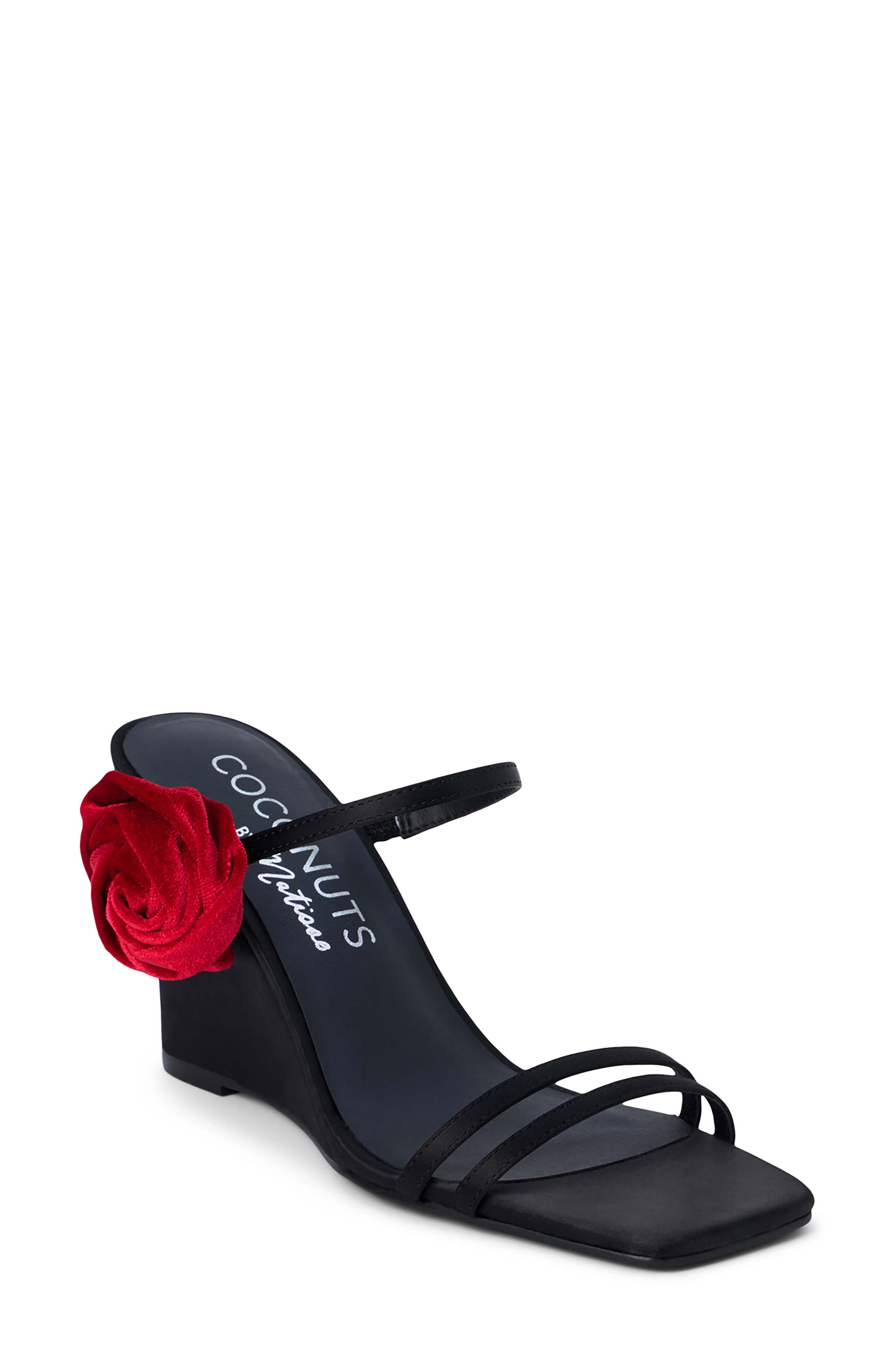 Rosa Wedge Sandal, Main, color, BLACK