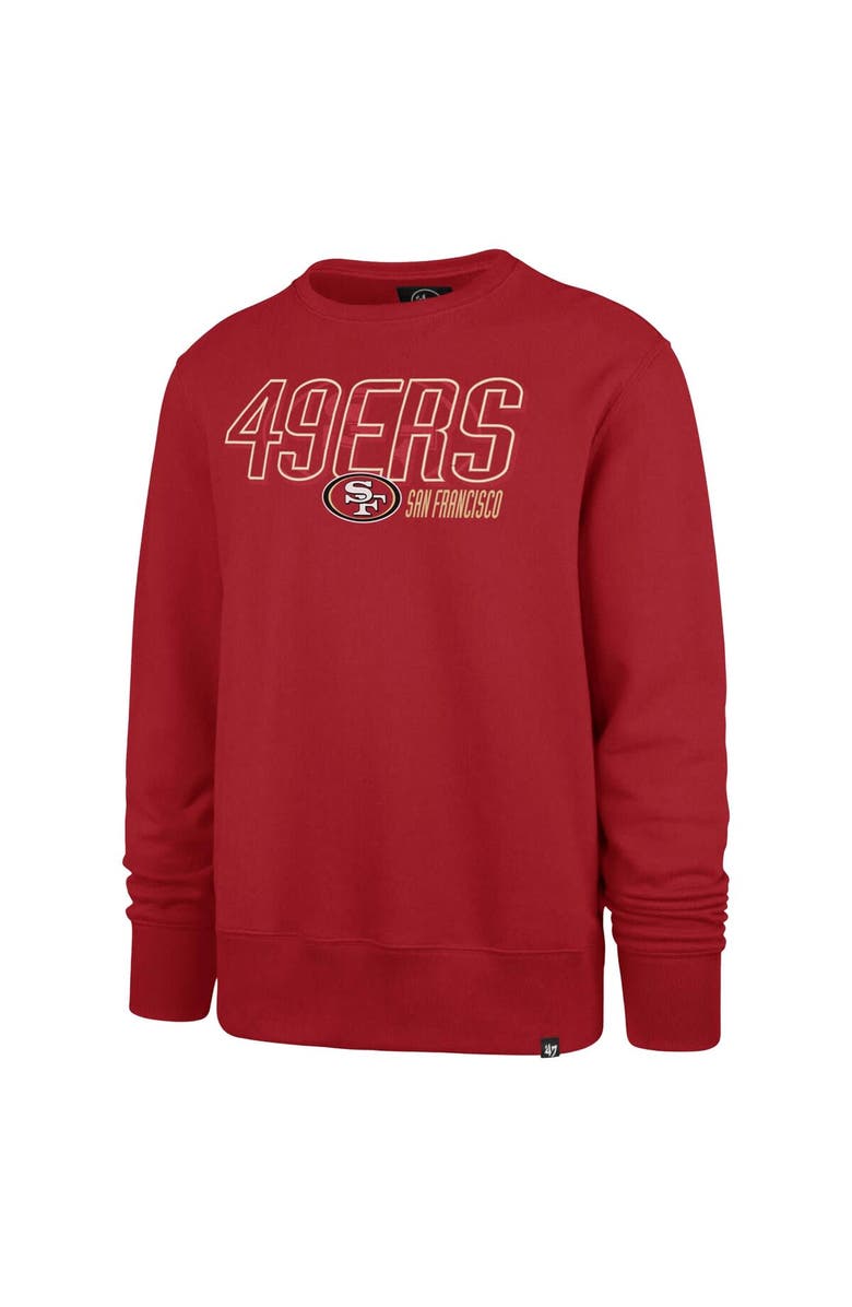 '47 Men's '47 Scarlet San Francisco 49ers Locked In Headline Pullover Sweatshirt, Alternate, color, Scarlet