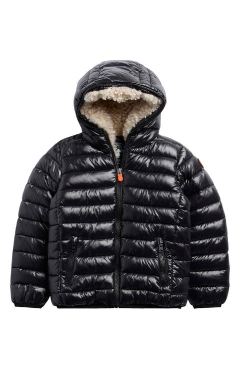 Kids' Gavin Faux Shearling Lined Hooded Puffer Jacket (Toddler)