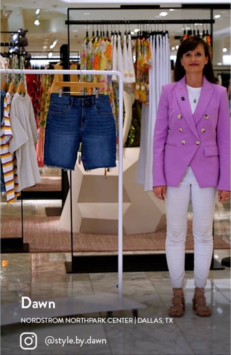 Kids' Raw Hem Relaxed Fit Denim Shorts, sales video thumbnail