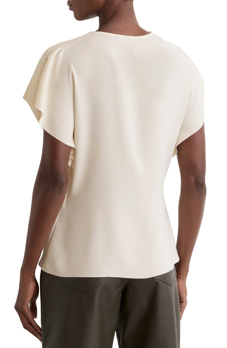 Reiss Natalie Asymmetric T-Shirt, Alternate, color, Ivory
