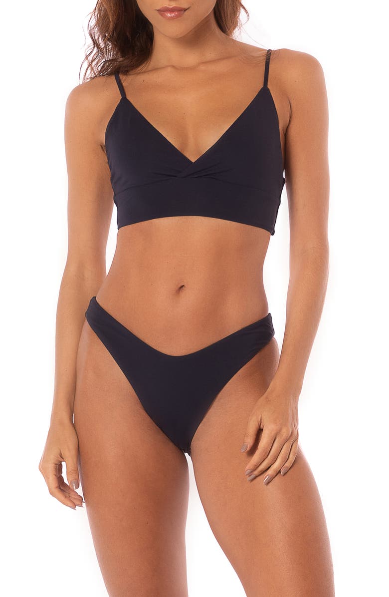 Maaji Blue Deep Splendour Reversible Bikini Bottoms, Alternate, color, 