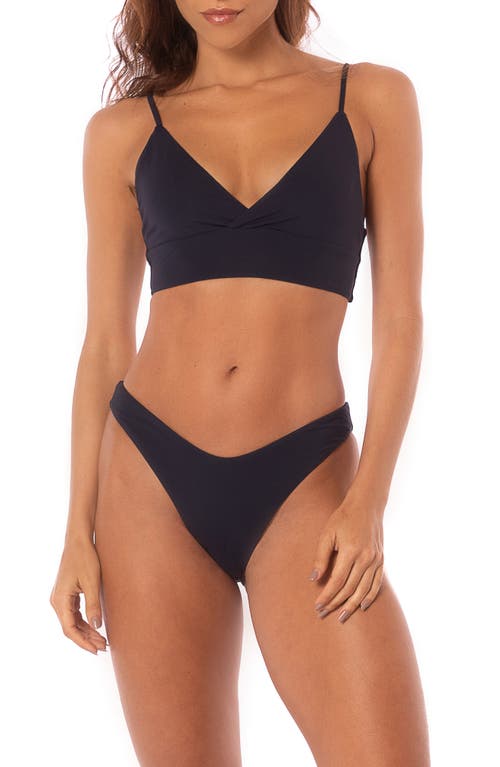 Maaji Blue Deep Splendour Reversible Bikini Bottoms In Blue