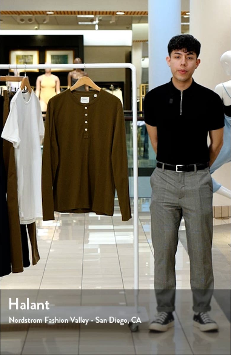 Long Sleeve Organic Pima Cotton Henley, sales video thumbnail