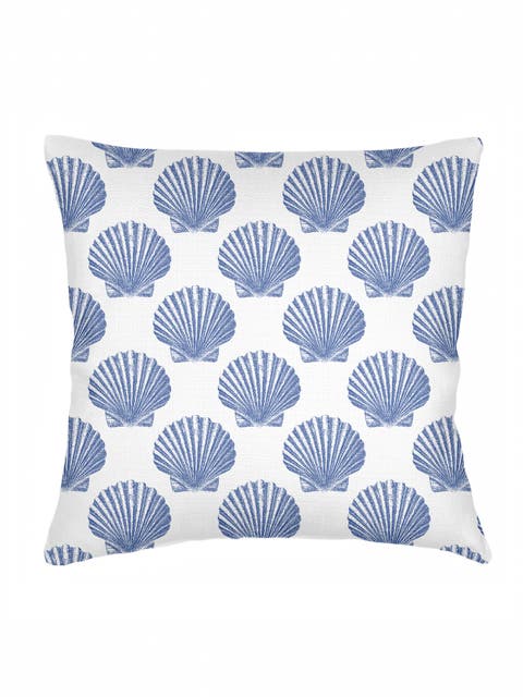 Vintage Shell Linen Euro Pillow Cover Only