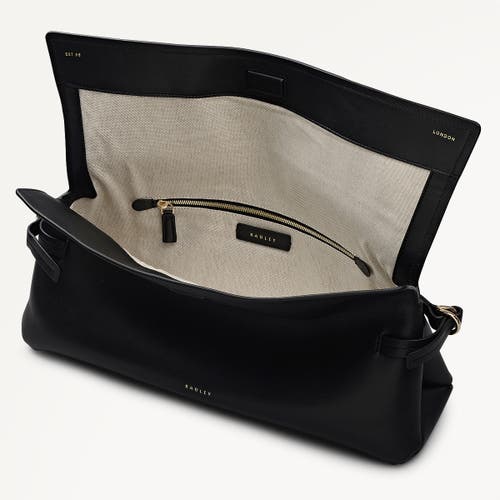Radley Fleet Street Large Flapover Clutch In Black