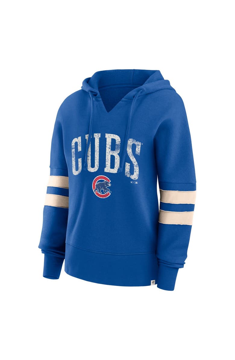 FANATICS Women's Fanatics Branded Royal Chicago Cubs Bold Move Notch Neck Pullover Hoodie, Alternate, color, 
