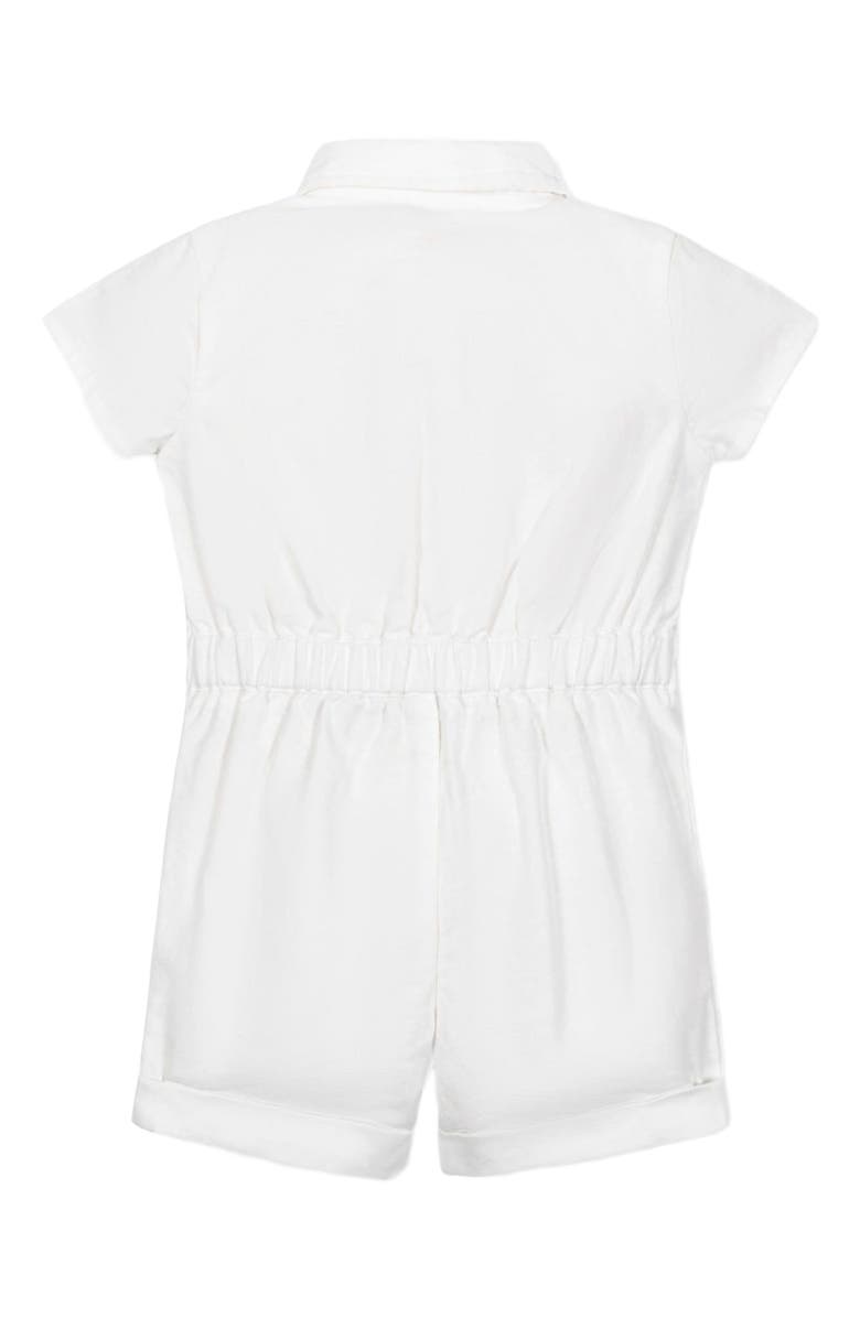 Hope & Henry Baby Linen Pintuck Romper, Infant, Alternate, color, Soft White Pintuck