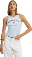 Cotton On Women's High Neck Graphic Tank