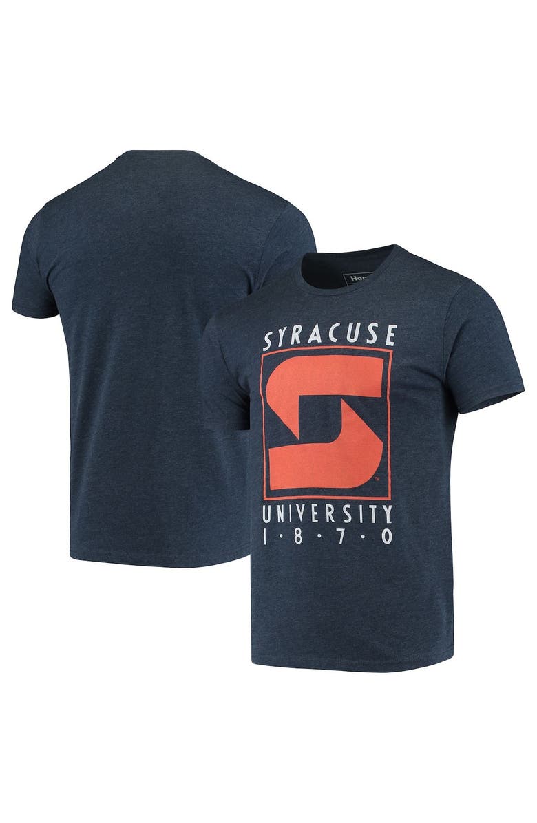 HOMEFIELD Men's Homefield Heathered Navy Syracuse Orange Vintage 1989-2000 Logo T-Shirt, Main, color, 