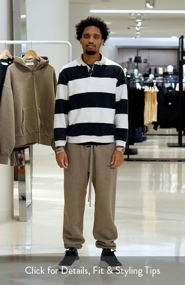 パンツ FEAR OF GOD 130SP255442FW Trousers Classic fleece Fleece Essential Sweatpant - Black | ESSENTIALS | Fear of God