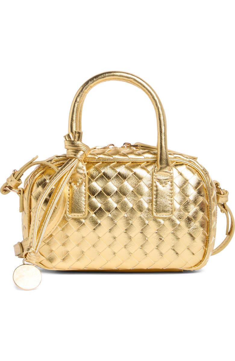 URBAN EXPRESSIONS HANDBAGS Woven Crossbody Bag, Main, color, Gold