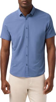 Mizzen+Main Porter Trim Fit Short Sleeve Performance Button-Up Shirt