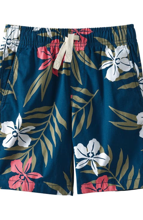 Kids Pull On Chambray Elastic Waist Shorts