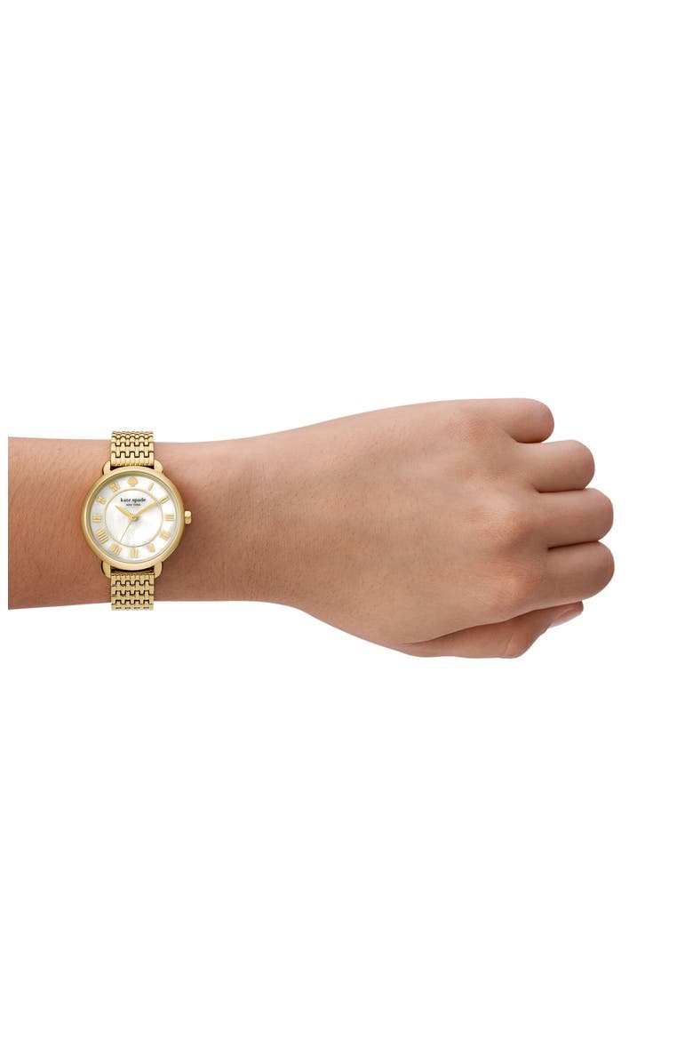 lilly avenue bracelet watch, 34mm, Alternate, color, GOLD
