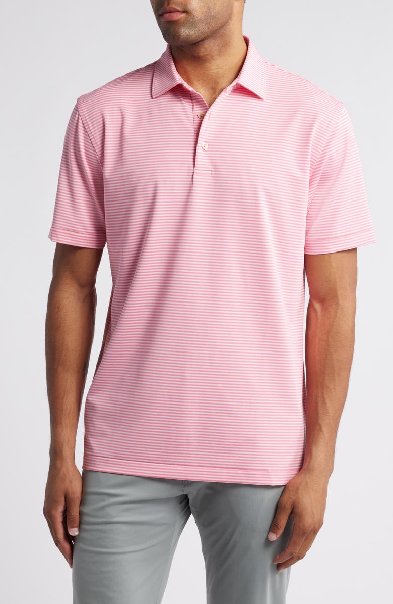 Peter Millar Hales Stripe Performance Jersey Polo, Main, color, 