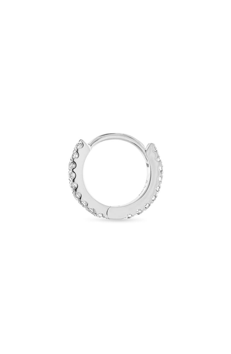 MARIA TASH Diamond Eternity Single Hoop Earring, Alternate, color, 18K White Gold/ Diamond