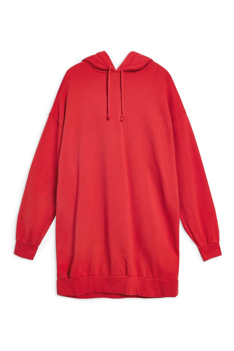 Longline Hoodie, Alternate, color, RED