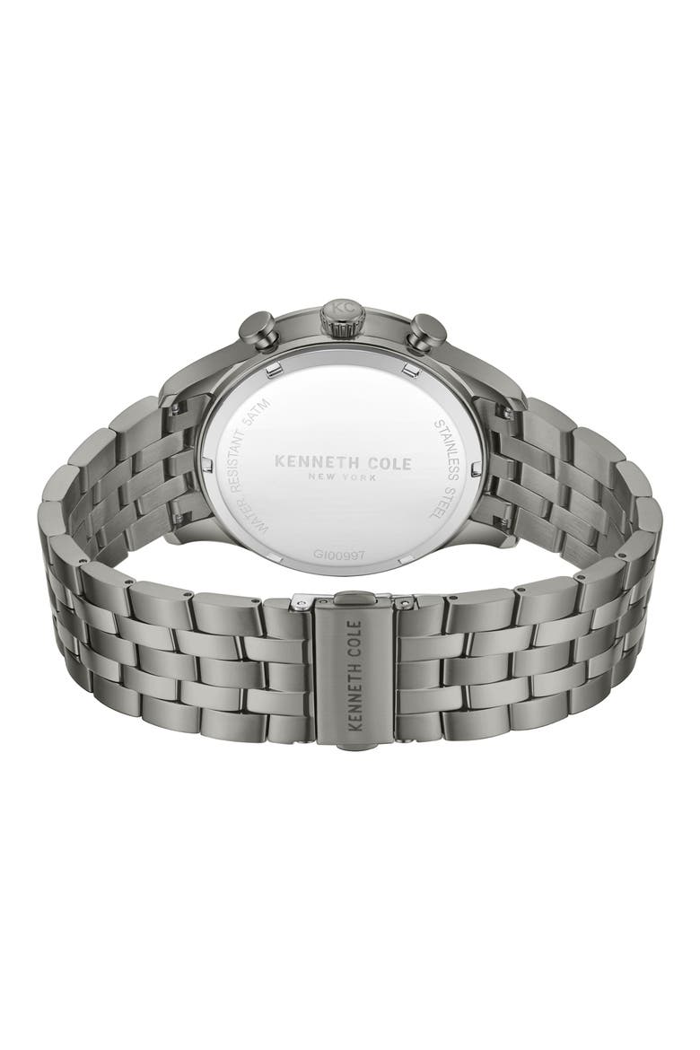Multi-Function Chronograph Bracelet Watch, Alternate, color, LIGHT GRAY / GUN