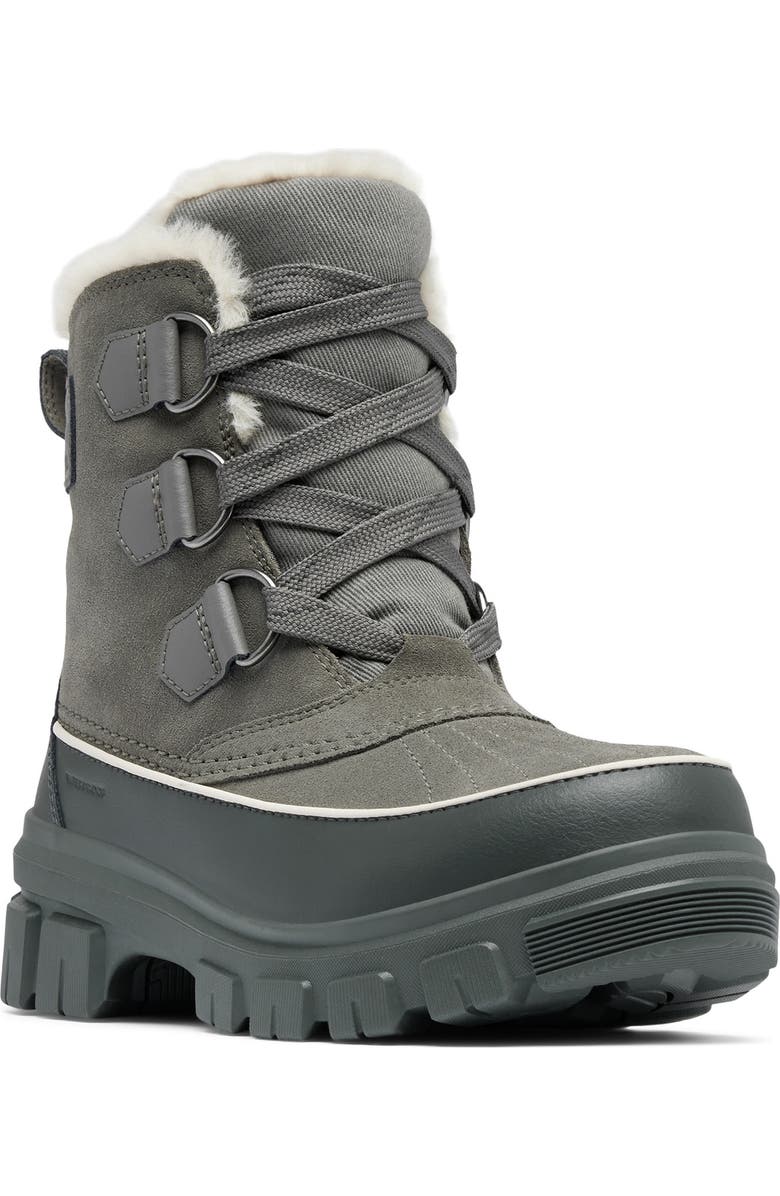 SOREL Tivoli V Faux Fur Lined Waterproof Boot, Main, color, Quarry/ Grill