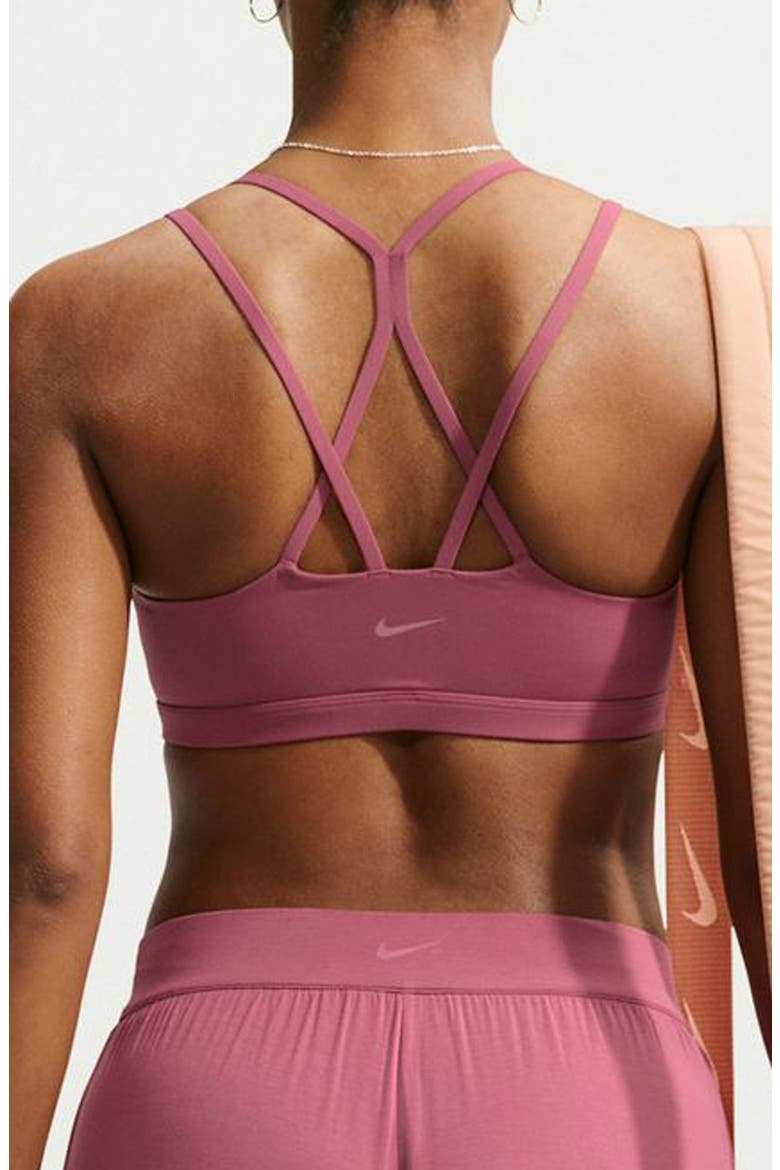 Zenvy Strappy Light-Support Padded Sports Bra, Alternate, color, 654 PKSMOK/ WHITE