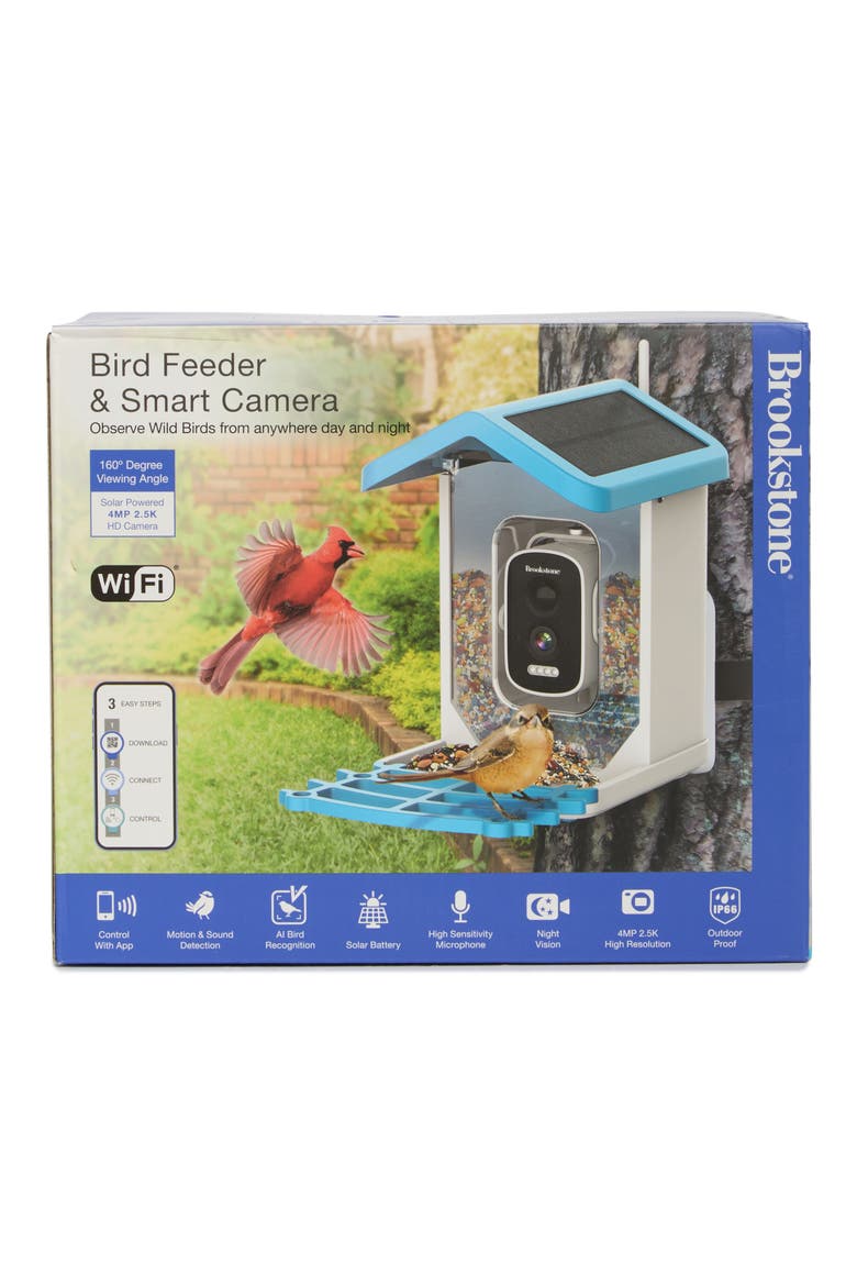 Brookstone Smart Bird Feeder and Camera, Main, color, WHITE