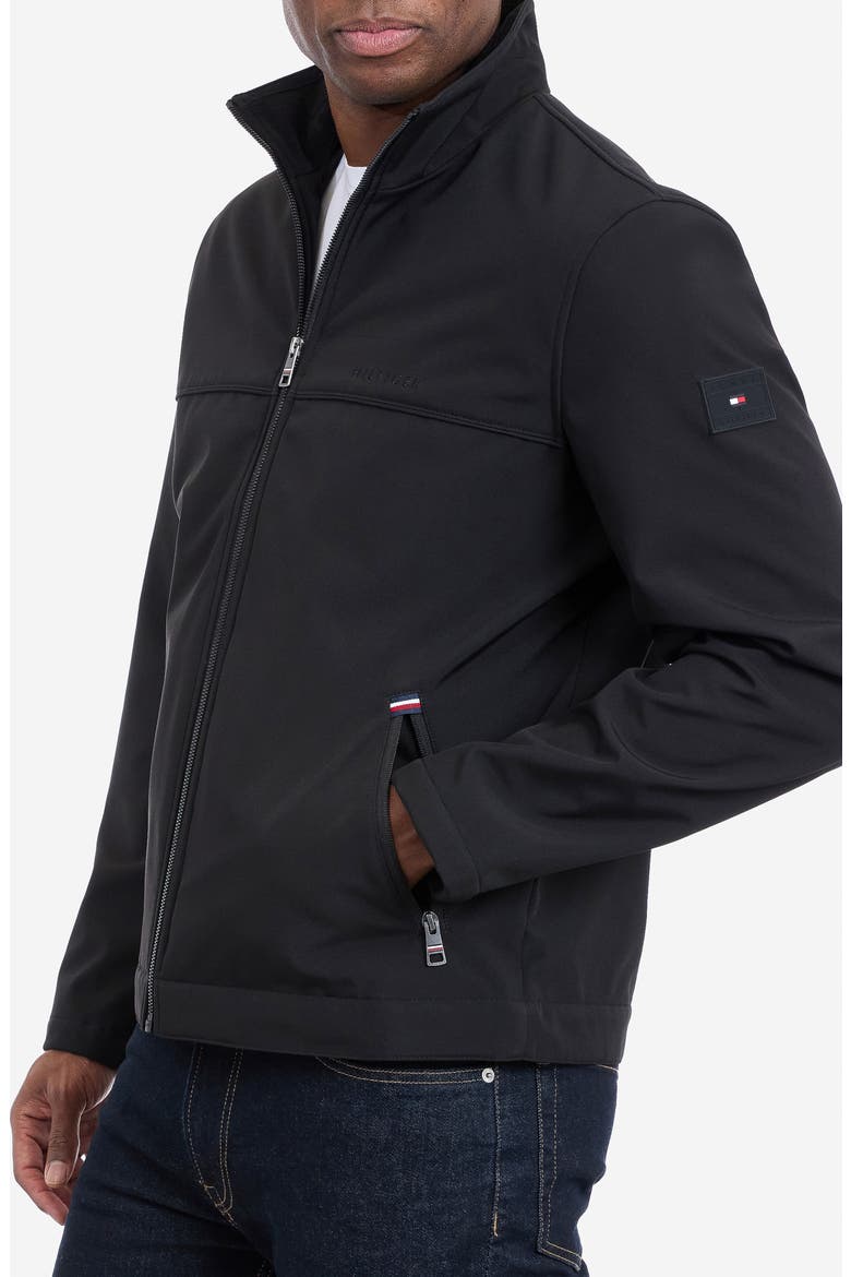 Water Resistant Softshell Jacket, Alternate, color, BLACK