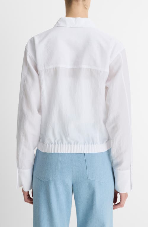 Vince Summer Shirt Jacket In Optic White In Optic White
