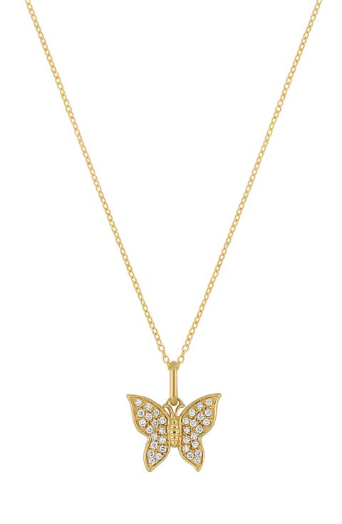 BL Icon Pavé Diamond Butterfly Pendant Necklace