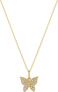 Bony Levy BL Icon Pavé Diamond Butterfly Pendant Necklace