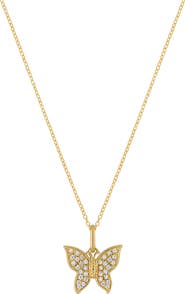 Bony Levy BL Icon Pavé Diamond Butterfly Pendant Necklace