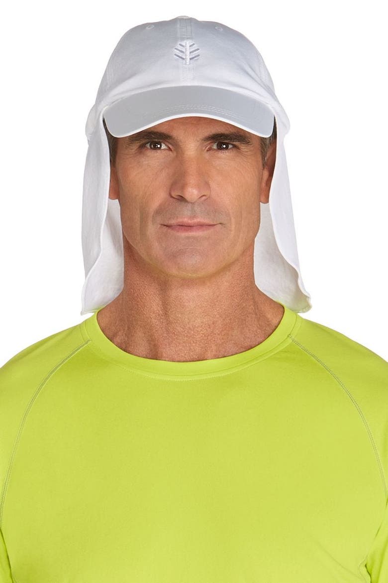 Hayden Pool Cap with Neck Drape, UPF 50+ Sun Protection, Alternate, color, White