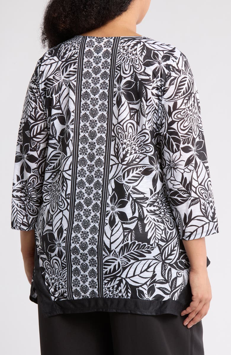 RUBY RD Crystal Embellished Long Sleeve Top, Alternate, color,