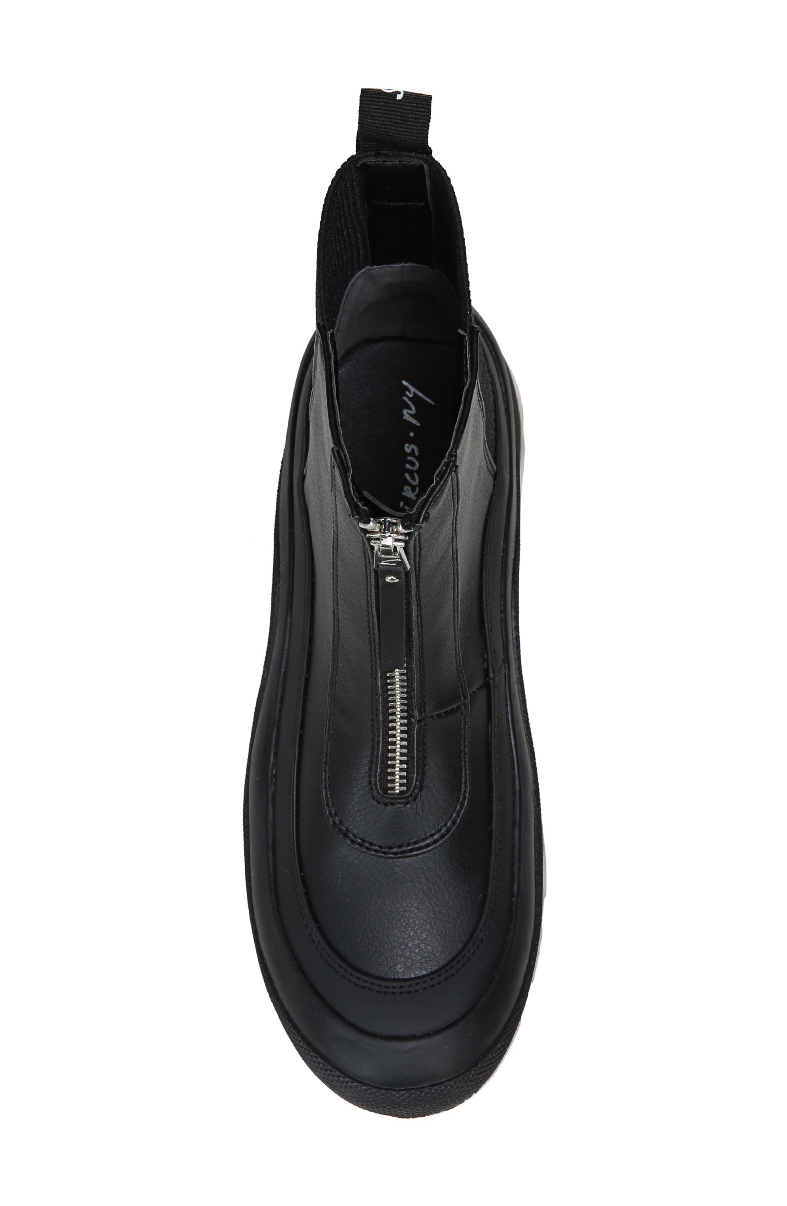 Circus NY by Sam Edelman Bethanie Zip Front Boot, Alternate, color, Black/ Clear