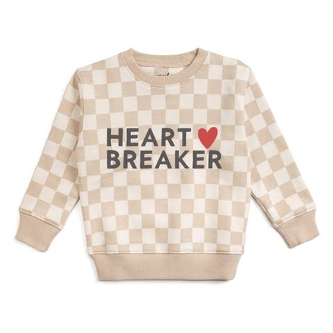 Heartbreaker Checkered Valentine
s Day Sweatshirt (Baby, Toddler, Little Kid 
Big Kid)