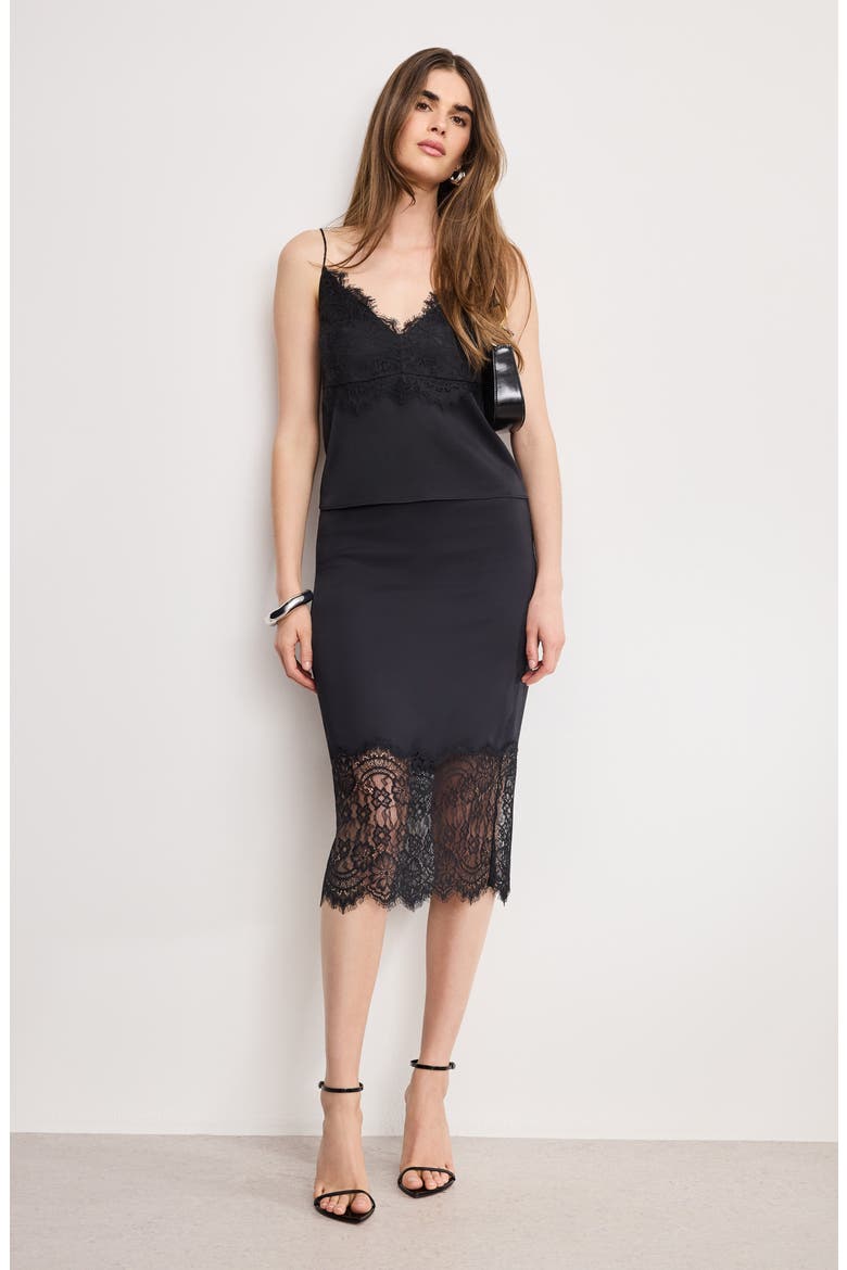 Lace & Satin Camisole, Alternate, color, BLACK001