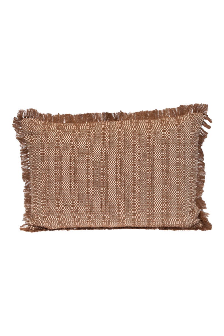 Stripe Accent Pillow, Main, color, BROWN